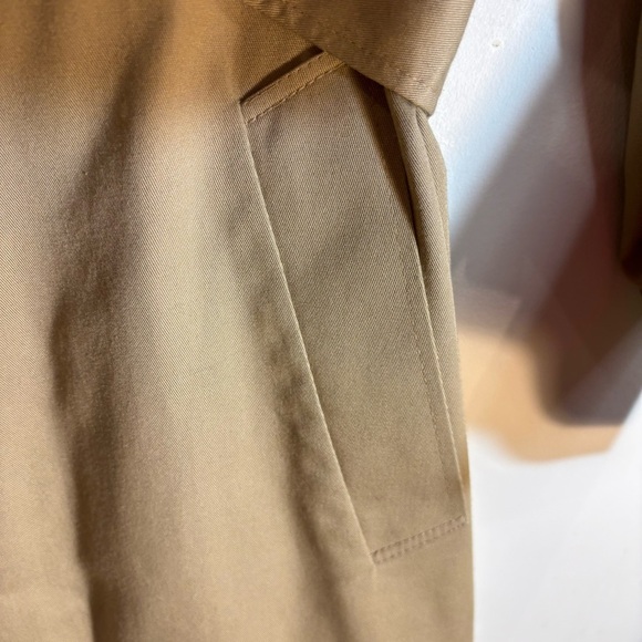 AQUASCUTUM LONDON Sz 36R Aqua 5 Classic Tan Trench Coat with Buckle Belt Lined - Picture 4 of 14